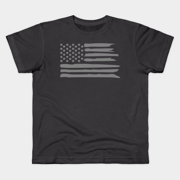 Distressed Patriotic American Flag Kids T-Shirt by LaurenElin